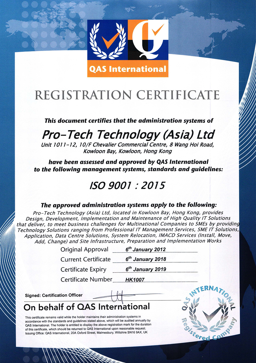 ISO 9001:2015 Certification